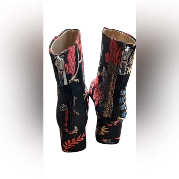 Zara Metallic Floral Ankle Boots - Picture 4 of 8